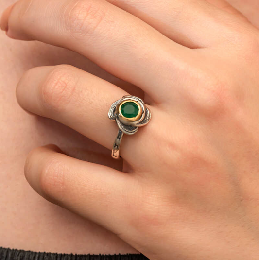 Kedy Green Flower Ring